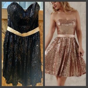 CHRISTINA WU BLACK SEQUENCE CELEBRATIONS FORMAL DRESS 22707 sz 8